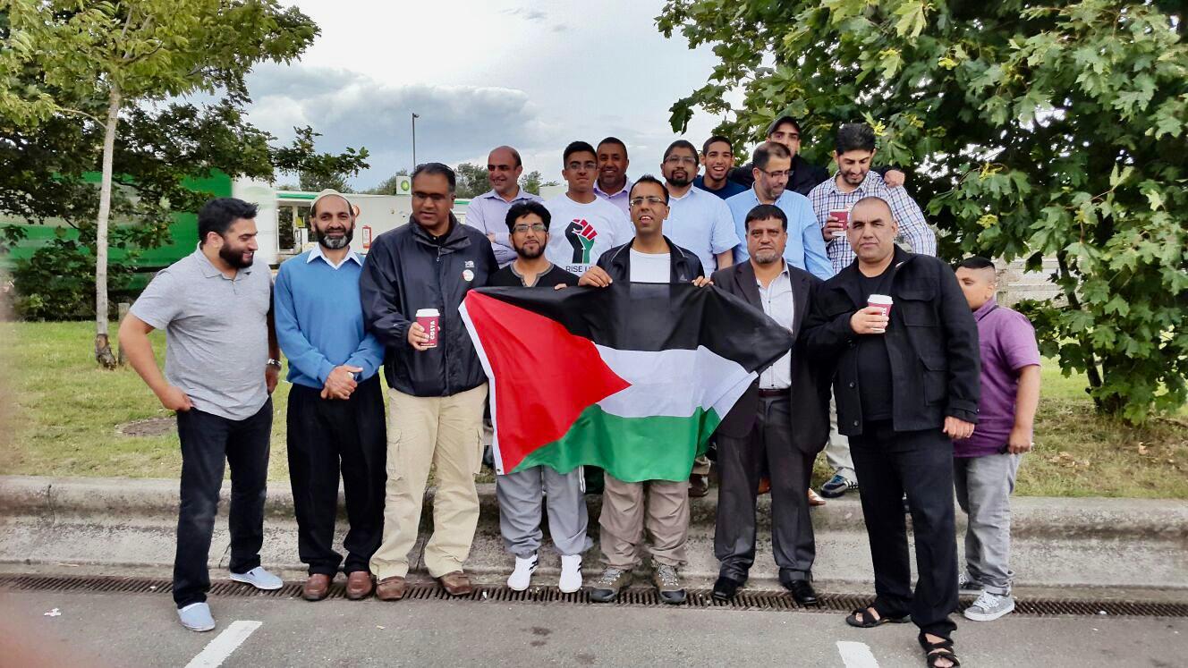 Mr Ali at Palestine solidarity gathering